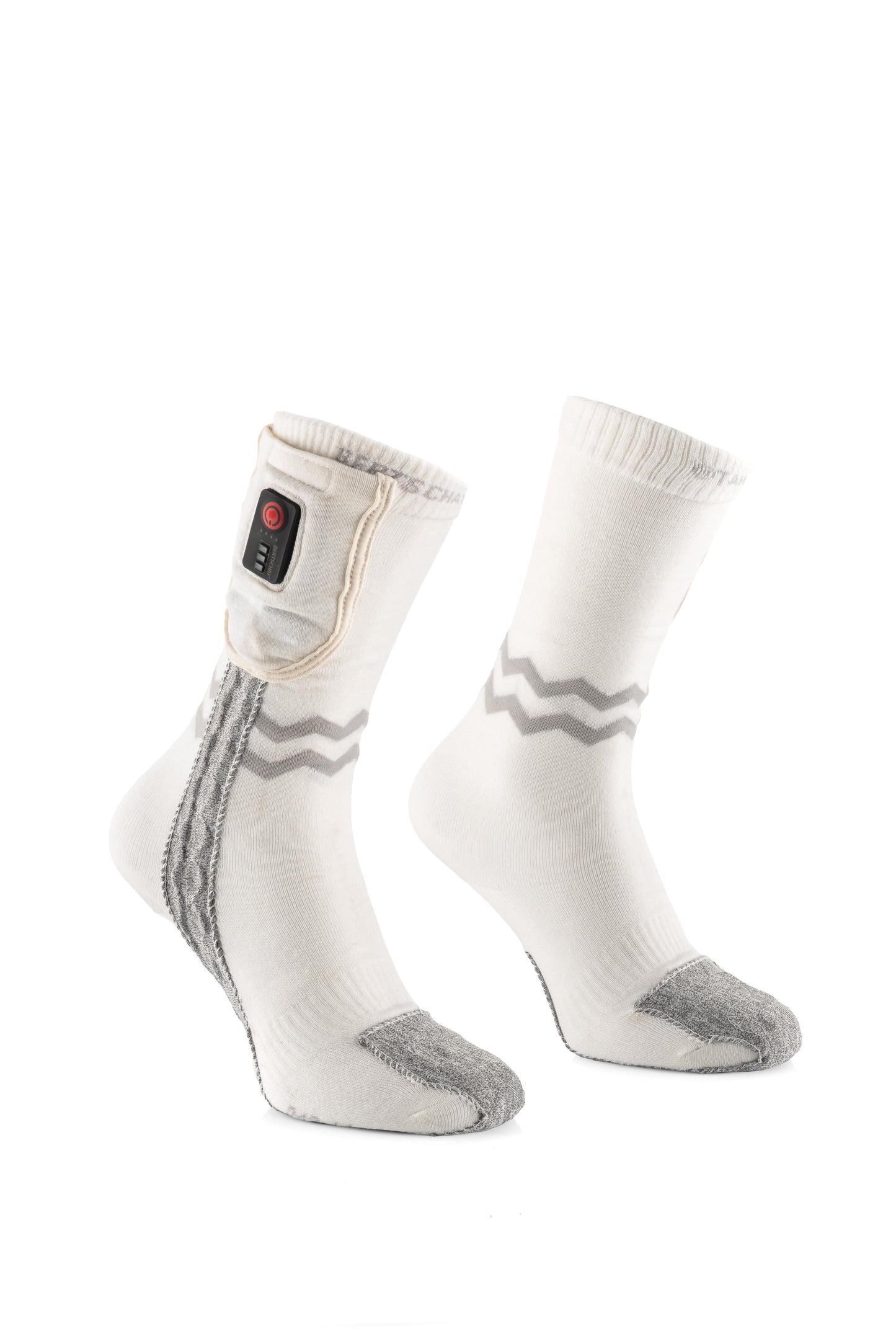 Chaussettes Chauffantes - Aerowhite | USB-C - Édition Sport | Fines & Résistantes