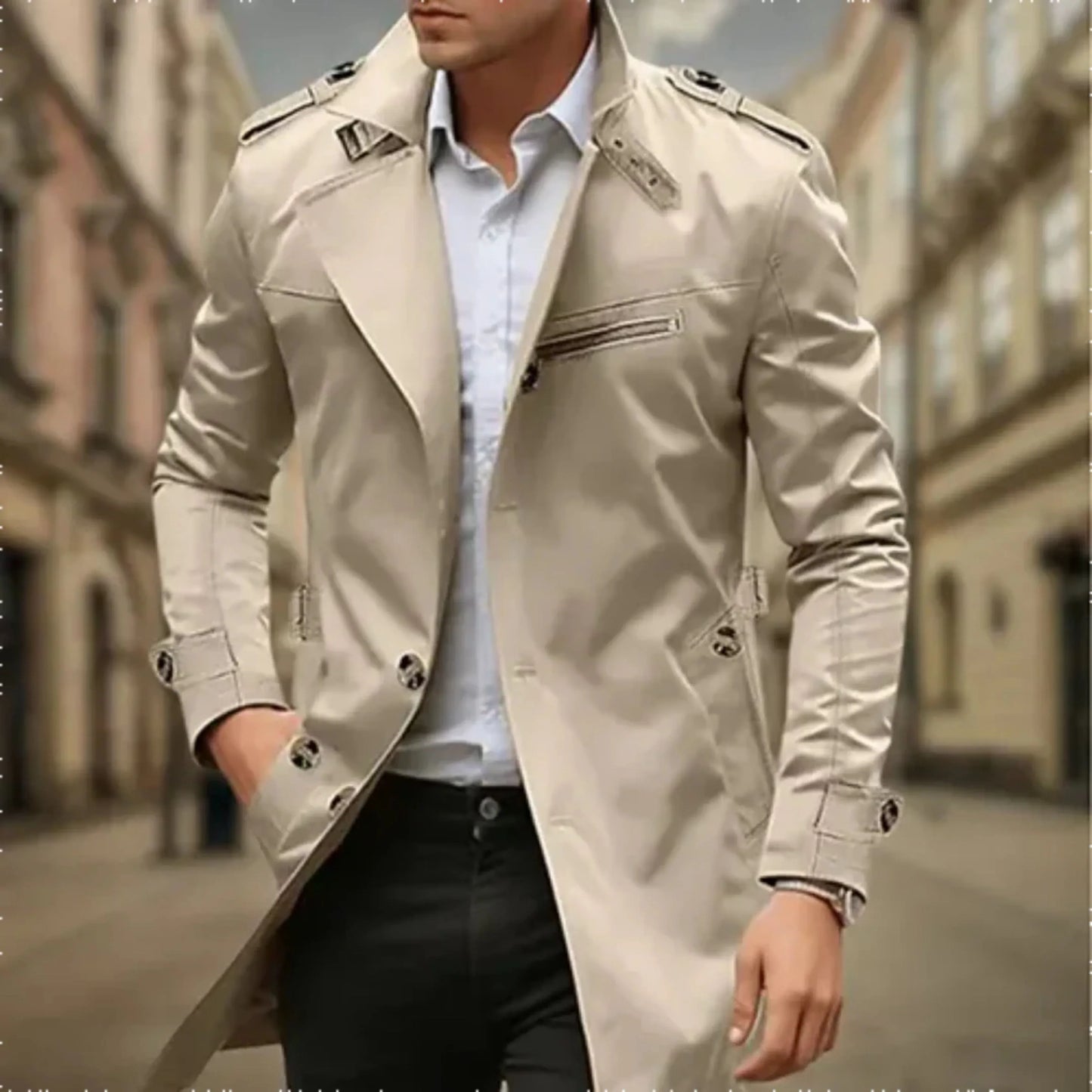 Hommes Trench-Coat Imperméable | Double Boutonnage