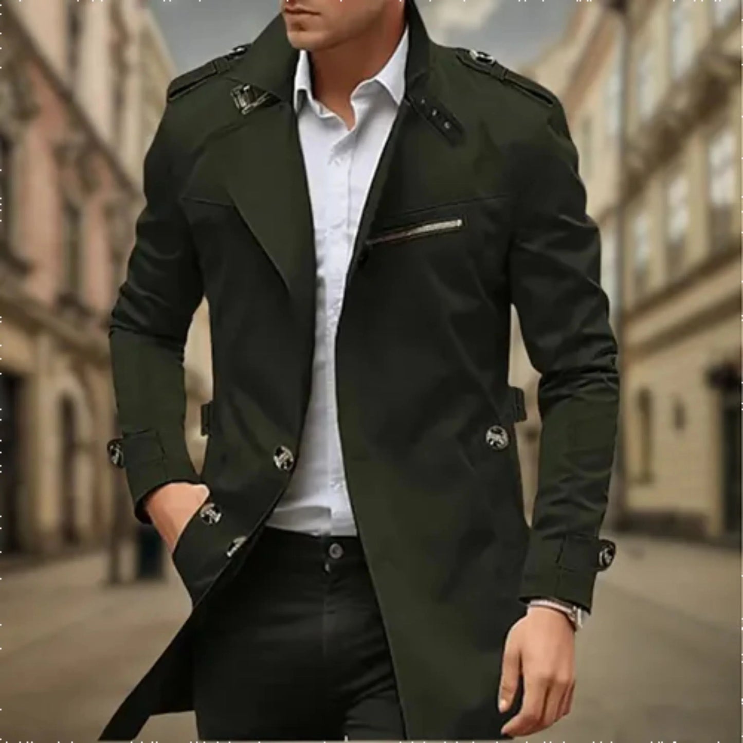 Hommes Trench-Coat Imperméable | Double Boutonnage
