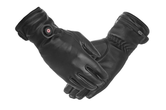 Gants chauffants en cuir pour femmes - USB | Cuir d’agneau