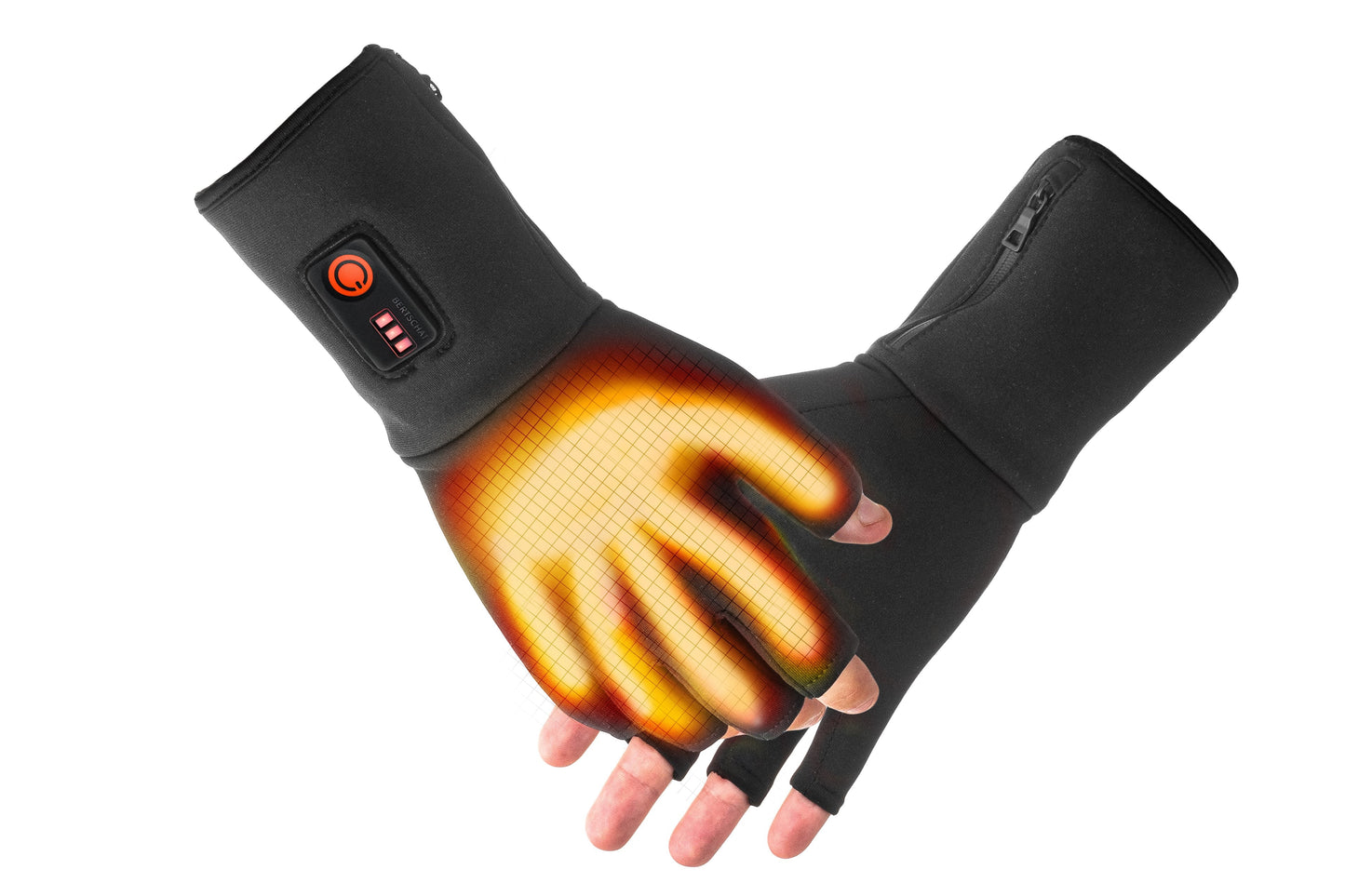 Sous-gants sans doigts - Gants chauffants doublure | Chasse & Sports | USB-C